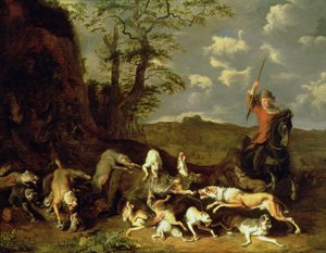 A Bear Hunt by Abraham Danielsz. Hondius