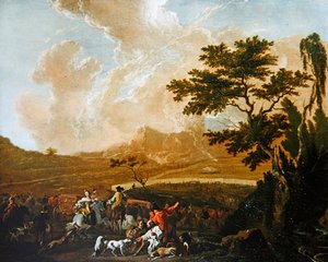 A Hunting Party by Abraham Danielsz. Hondius