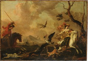 A Falconry Party by Abraham Danielsz. Hondius