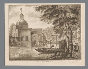 View of the Koepoort in Leiden by Abraham Delfos