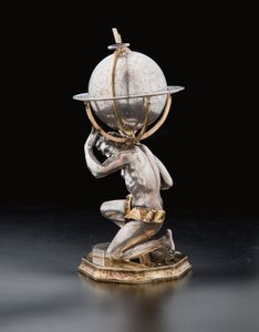 Two Exceptional Terrestrial and Celestial Globes, Supported by Hercules and Atlas, Augsburg, 1697-99 by Abraham Drentwett