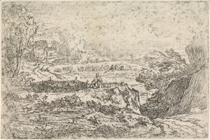 Landscape with Sheep by Abraham Genoels