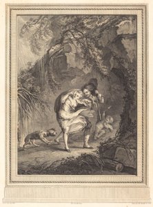 The Gust of Wind by Abraham Girardet after Antoine Lebel