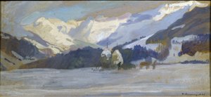 Snow Landscape at Les Diablerets by Abraham Hermanjat