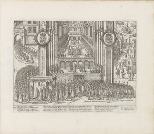 View of the Exterior of Westminster Abbey During the Coronation of James I