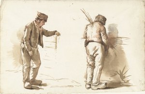 Two Studies of a Standing Man by Abraham Johannes Ruytenschildt