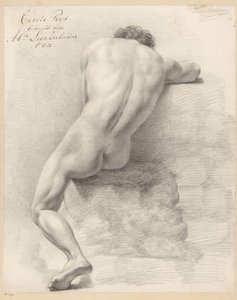 Seated Male Nude, Seen from the Back (1st Prize 1820) by Abraham Lion Zeelander
