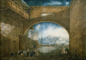 Fort St. Angelo in Malta by Abraham Louis Rodolphe Ducros
