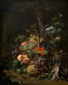 Still Life with Fruit, Fish, and a Nest