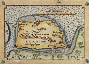 Detail of Zerbi from Map of Mediterranean Islands by Abraham Ortelius