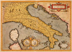 Map of Italy by Abraham Ortelius