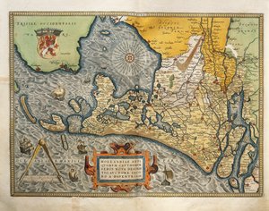 Map of Netherlands, from Theatrum Orbis Terrarum by Abraham Ortelius by Abraham Ortelius