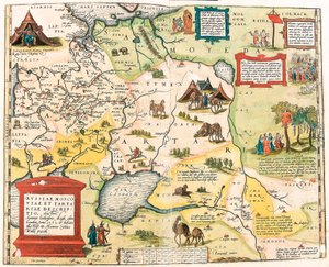 Geography Map of the Territory of Russia from Theatrum Orbis Terrarum by Abraham Ortelius by Abraham Ortelius