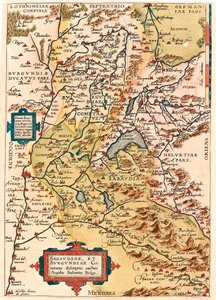 Geography Map of the Territory of Burgundy and Savoy from 