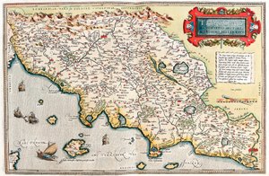 Geography map of Tuscany from 
