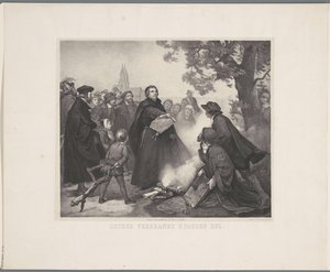 Luther Burns the Papal Bull by Abraham Pieter Felix