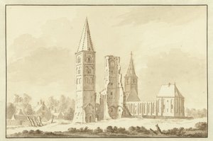 Abbey of Egmond by Abraham Rademaker