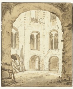 View of the Chapel of the Valkhof in Nijmegen by Abraham Rademaker