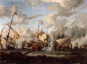The Battle of Texel by Abraham Storck