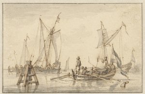 Calm Sea with a Few Boats
