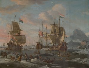 The Dutch Whaling Fleet by Abraham Storck