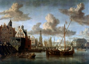 The Port of Amsterdam by Abraham Storck