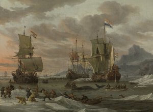 Whaling Grounds in the Arctic Ocean by Abraham Storck