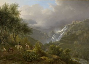The Cascades at Tivoli, with a Storm Approaching, 1824