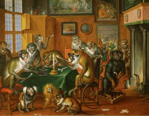 Smoking Party of Monkeys