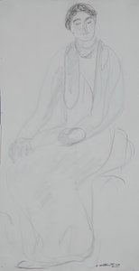 Seated Woman by Abraham Walkowitz