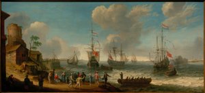 Dutch Ships in a River Mouth by Abraham Willarts