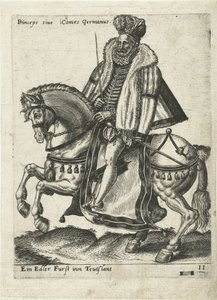 German Ruler on Horseback by Abraham de Bruyn (attributed to)