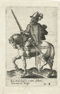 Dutch Rider with Rifle by Abraham de Bruyn (attributed to)