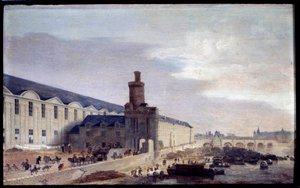 View of Porte Neuve and Galerie du Louvre Around 1640 by Abraham de Verwer