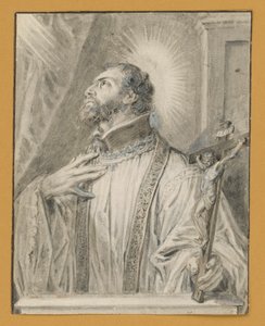 Bust of a Saint with Crucifix in Left Hand by Abraham van Diepenbeeck