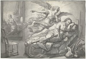 The Angel Appears to Joseph in a Dream by Abraham van Diepenbeeck