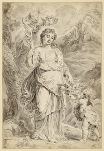 Saint Dorothy Holding a Palm Branch in Her Right Hand by Abraham van Diepenbeeck