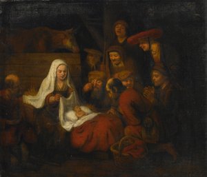 Adoration of the Shepherds by Abraham van Dijck