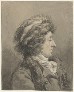 Man with Fur Hat, Profile to the Right by Abraham van Strij (I)