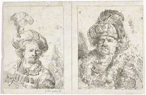 Two Male Busts by Abraham van Strij (I)