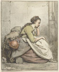 Seated Woman with a Copper Kettle by Abraham van Strij (I)