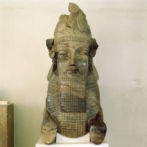 Human-headed capital, from the Tripylon, Persepolis, Iran, 500-480 BC by Achaemenid