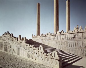 View of the east staircase of the Apadana (Audience Hall), c.515 BC by Achaemenid