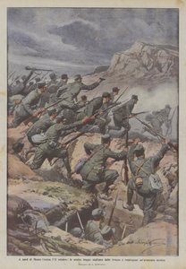 North of Monte Coston, October 11, Our Troops Spring from the Trenches and Repel an Enemy Advance
