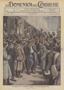 To the Heroic Guests, the Enthusiastic Welcome of Bari to the Wounded Serbian Officers by Achille Beltrame