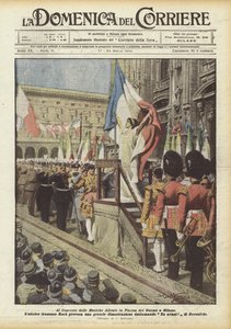 At the Concert of Allied Music in Piazza del Duomo in Milan by Achille Beltrame