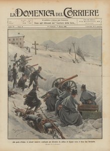 At the Gates of Italy, Current Combined Maneuvers to Defend the Hill of Gignod Towards the Great St. Bernard by Achille Beltrame