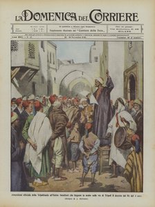 Official Annexation of Tripolitania to Italy, Town Criers Reading in Arabic in the Streets by Achille Beltrame