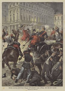Anarchist Attack Against the King of Spain and President Loubet in Paris on the Night of the 1st