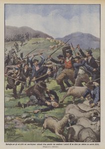 Battle for Civil Uses in the Marche Region, Inhabitants of a Village Attack Shepherds